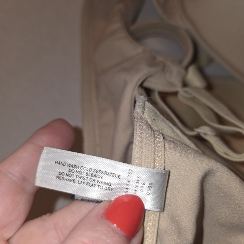 Body By Victoria Racerback Bra Size 38D Beige Y2k - Picture 10 of 12